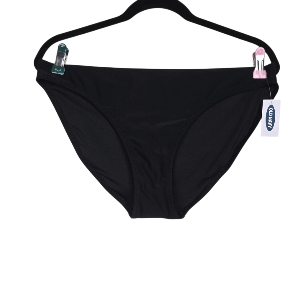 Old Navy Womens Black Bikini Swimsuit Bottom Size L NWT